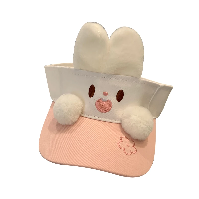 Шляпа с УФ-защитой женская милая летняя шапка изображением кролика воздушным