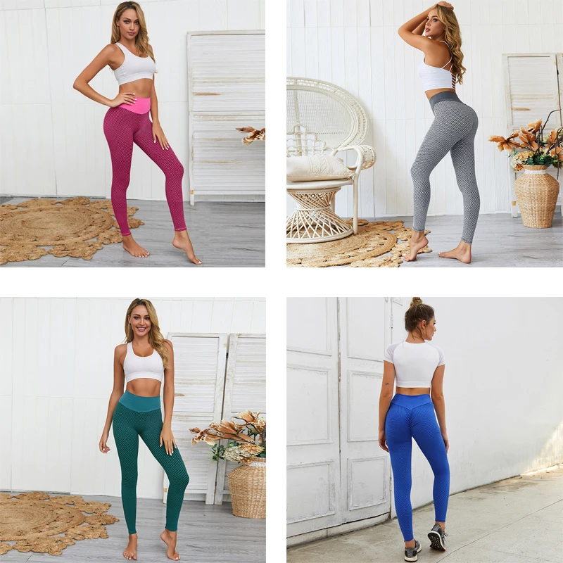 Seamless leggings for women high waist training pants honeycomb leggings sport legging push up yoga pants Fitness Gym Workout
