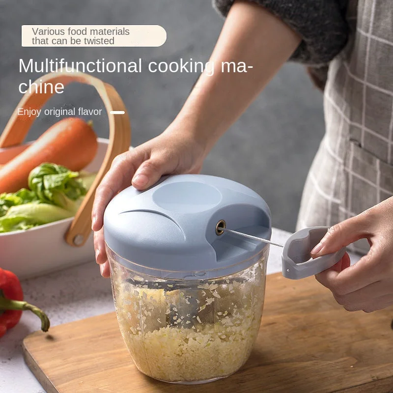 Garlic Chopper 500/900ML Manual Rotate Fruit Vegetable Cutte