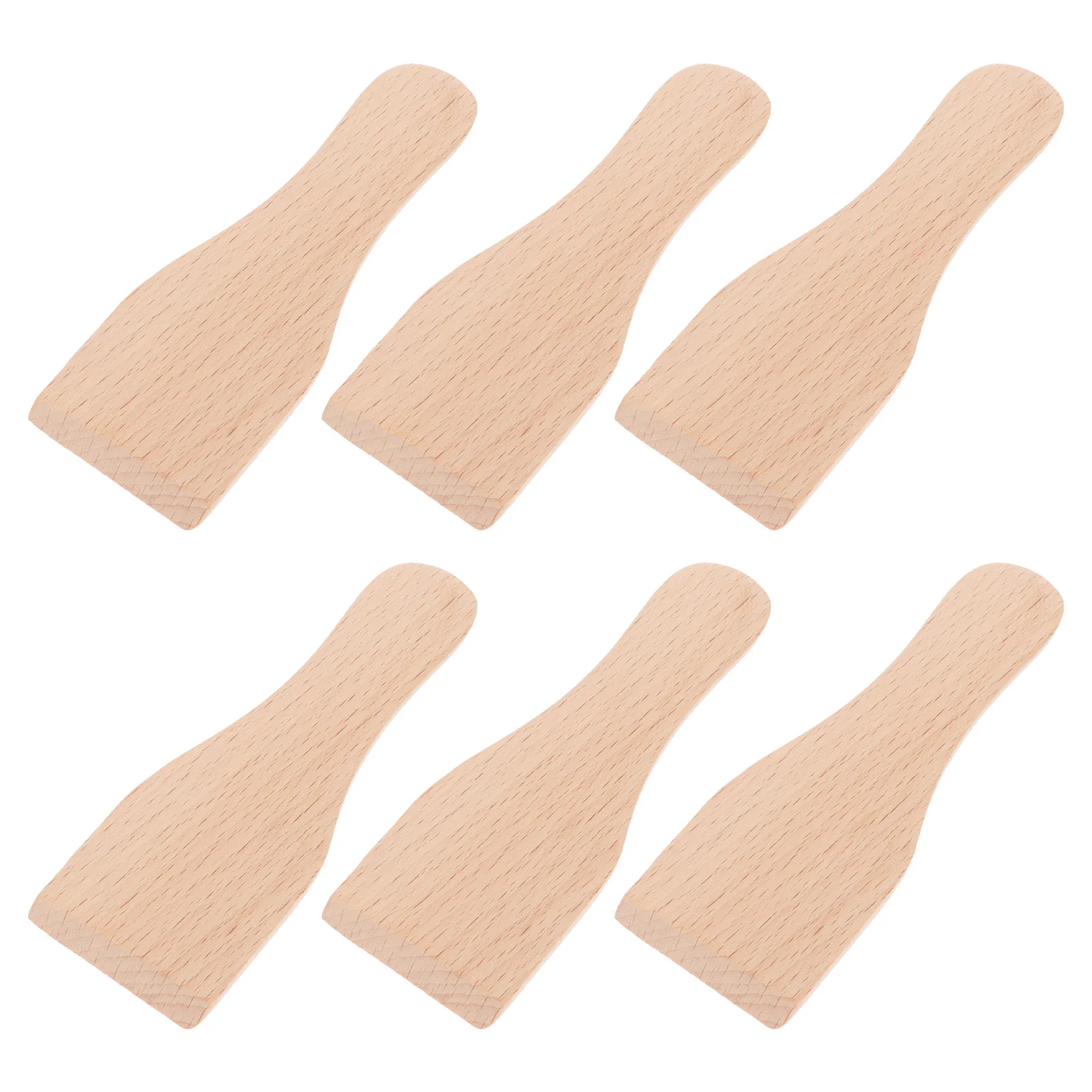 

6pcs Spatulas Steak Spatula Wood Slotted Spatulas Pancake Flipper Spatula Barbecue Turners Pasta Spatula Wooden