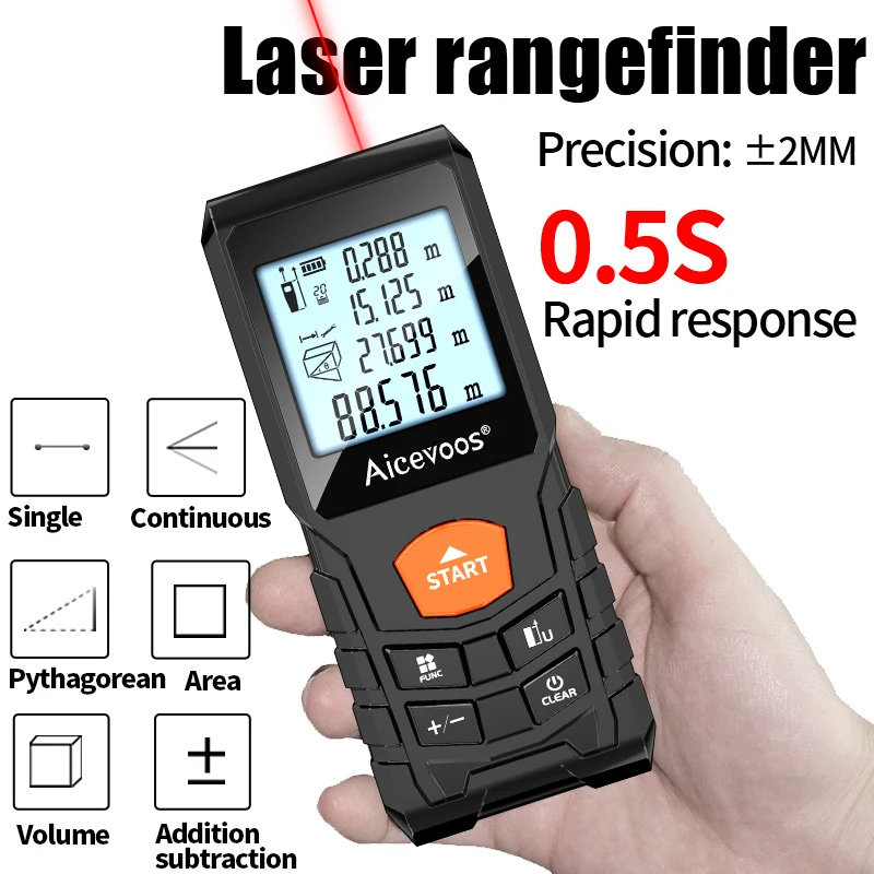 

Digital Laser Rangefinder 50M 70M 100M 120M Laser Distance Meter Trena Laser Tape Measure Roulette Range Finder