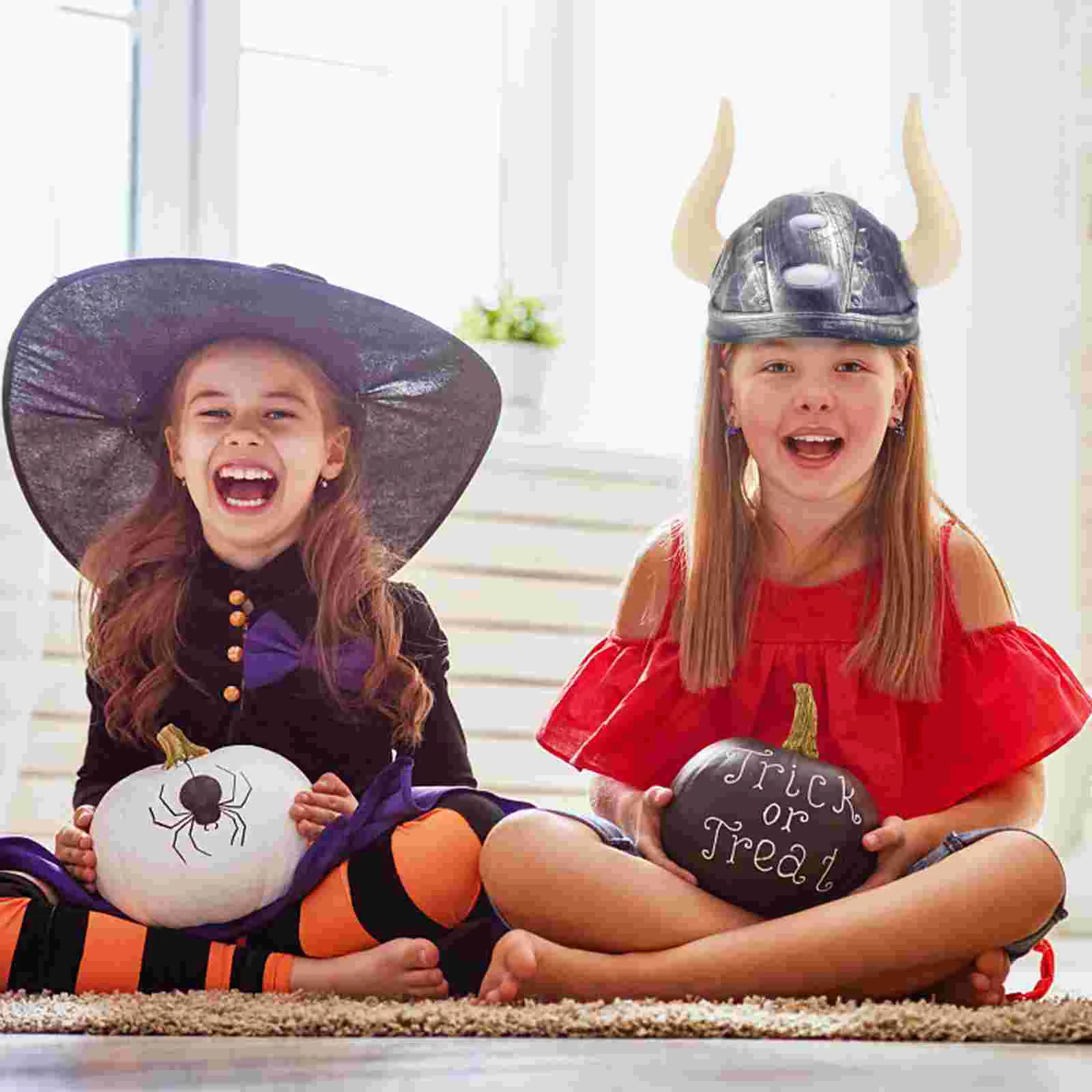 

Vikinghelmet Kids Warrior Horns Hat Headwear Party Ox Hornboys Child Cidspirate