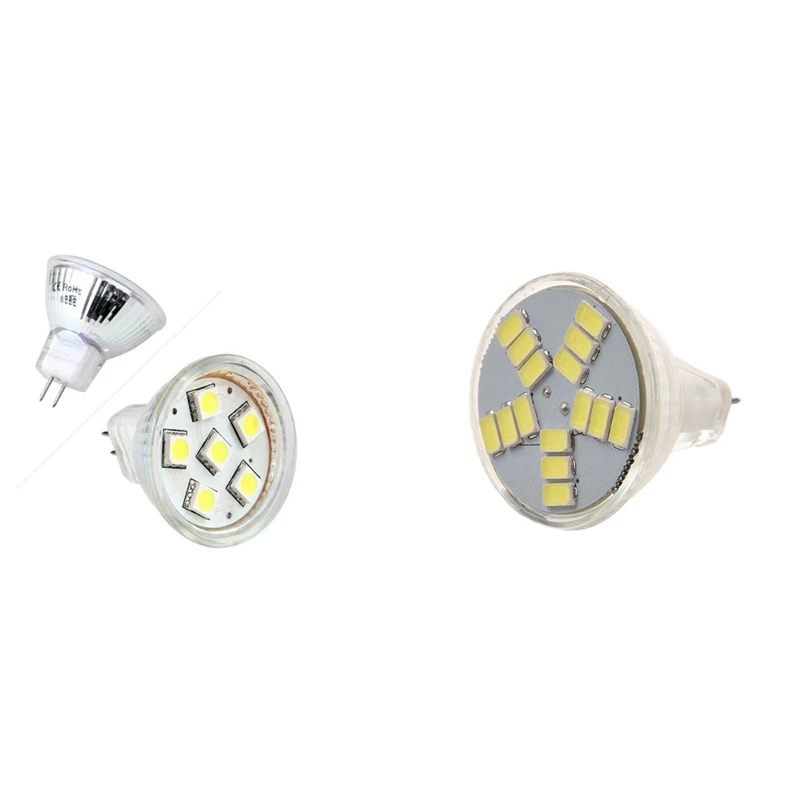 2 шт. лампы: 1 GU4 mR11 DC 12 В 6 SMD 5050 Светодиодная лампа и 7 Вт MR11 600 лм светодиодный ная