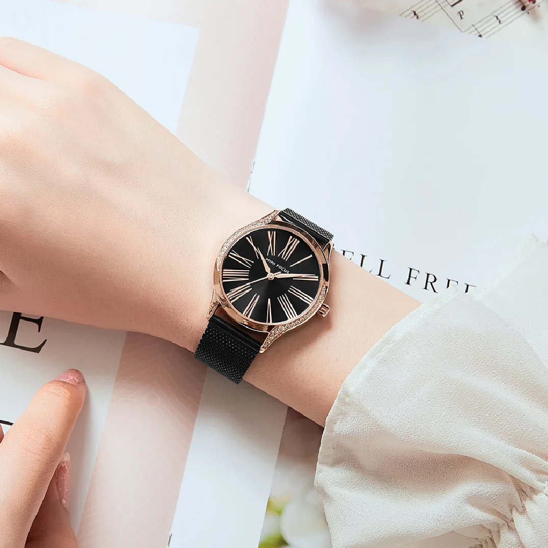 MINI FOCUS Women Watches Luxury Brand Quartz Watch Womens Fashion Casual Dress Simple Watch Waterproof Ladies Clock Reloj Mujer enlarge