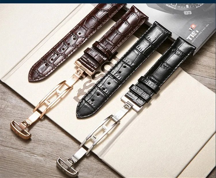 

Ремешок для часов Tissot T1853 из натуральной кожи, оригинальный мужской кожаный браслет для T41 T006407b с морской звездой, T461