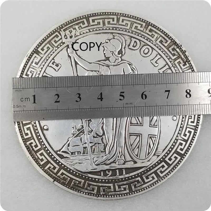 Гонконг 1908 большой серебряный доллар 1911 диаметр 88 мм 10 юаней стандартная монета