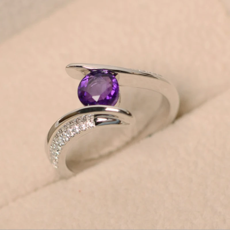 

Fashion micro-set round zircon ring children's simple and versatile travel jewelry
