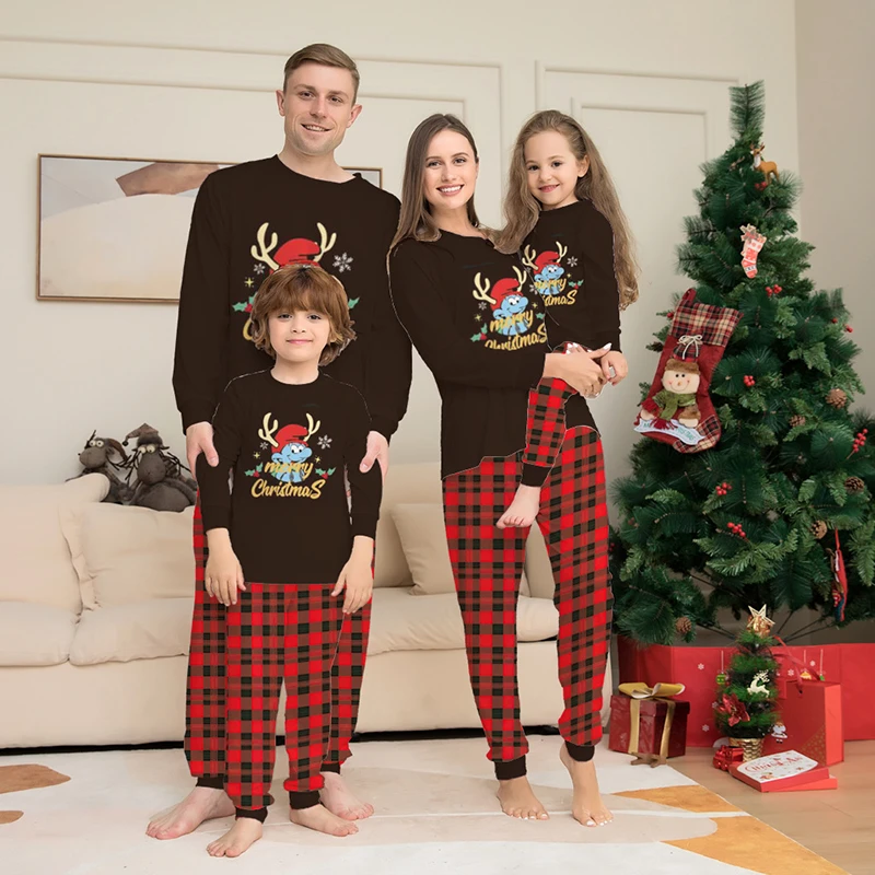 

Семейные рождественские одинаковые пижамы, одежда для отца, мамы, ребенка, мамы и дочери, для маленьких мальчиков и девочек, наряды для сестр...