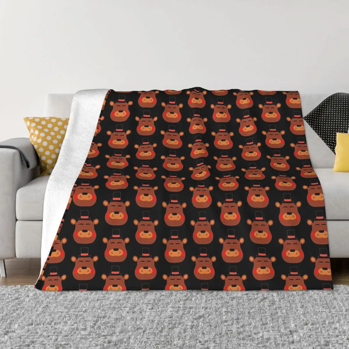 

FNAF Horror Game Blanket Flannel Spring Autumn Toy Freddy Warm Throws For Winter Bedding