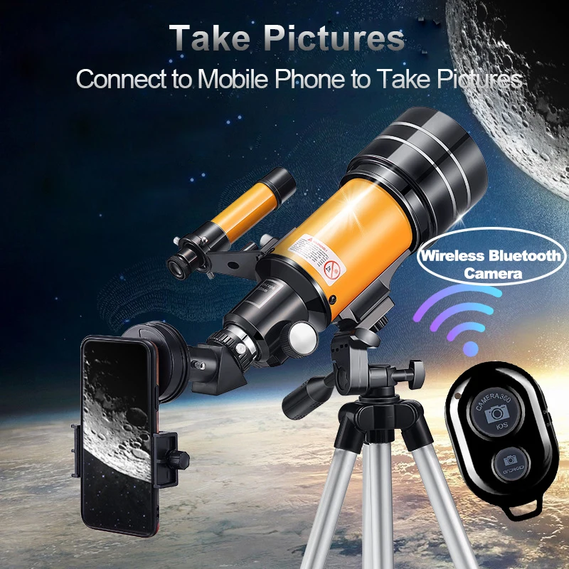 

150 Time Powerful Professional Astronomical Telescope for Space Monocular 70MM Eyepiece Binoculars Night Vision for Star Camping