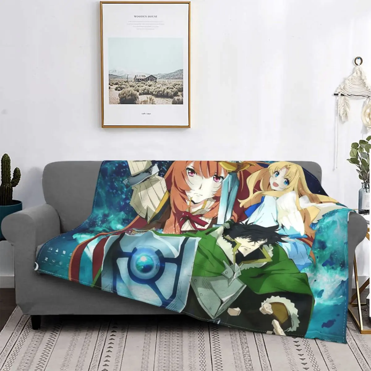 

Manta de The Rising Of The Shield Hero 1, a cuadros colcha para cama, sofa cuadros, manta de verano, alfombra de ororada Islam