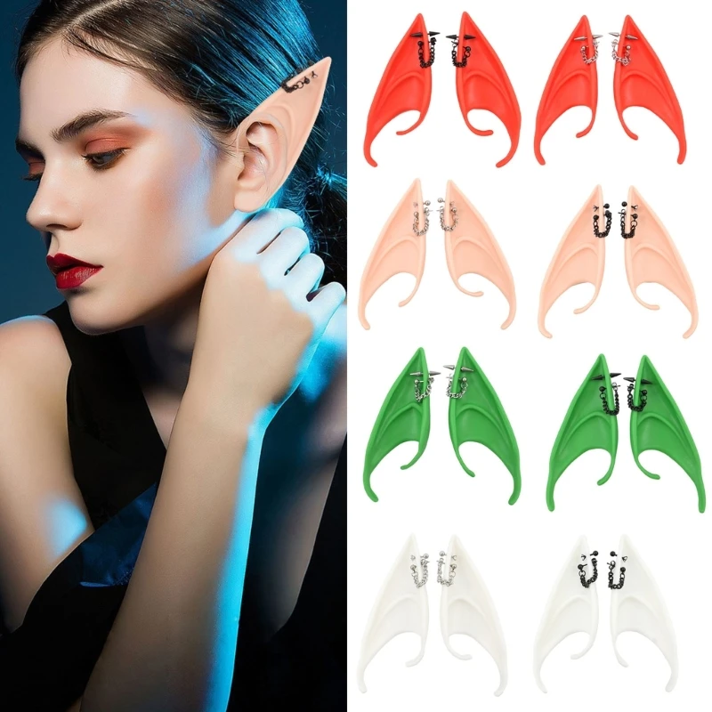 

2Pcs Elf Ear Fairy Ears Elf Ears Soft Pointed Goblin Ears Masquerade Elven Ears for Cosplay Halloween Party DXAA