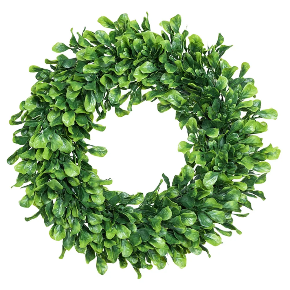 

Door Wreath Front Wreaths Eucalyptus Flower Faux Boxwood Summer Garland All Seasons Farmhouse Greenery Large Decor Leaves