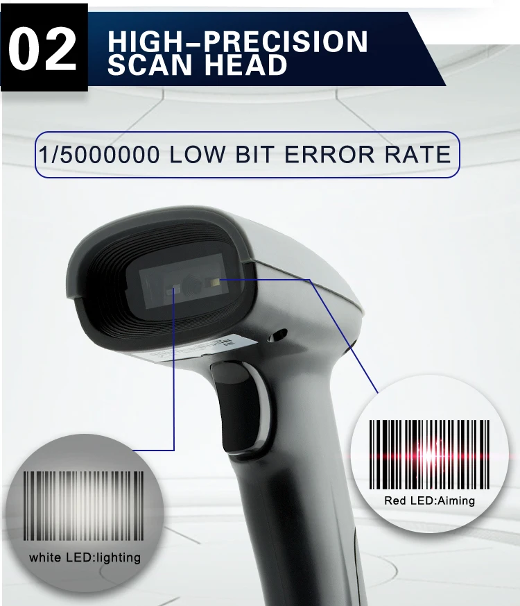 Интернет-магазин сканер Rfid CMOS QR-кода ручной 2D проводной штрих-кода |