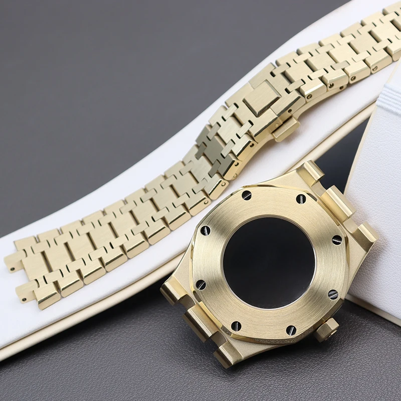 41mm Watch Gold Case Watchband Accessory Parts For Seiko nh35 nh36 Movement 31mm-31.8mm Dial Sapphire Crystal Glass Waterproof enlarge