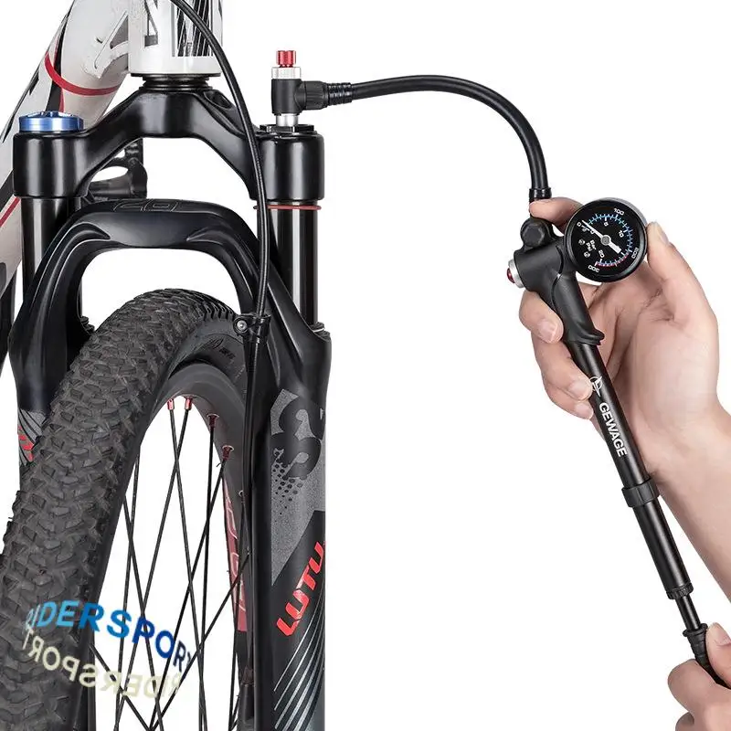 

MTB Bike 300PS1 High Pressure Pump Mini Lightweight Aluminum Alloy Dual-use Mtb Bicycle Front Fork Handheld Inflator