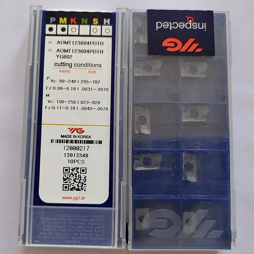 AOMT 123604 ПДТР YG602/AOMT 123608 YG602 Твердосплавные вставки с ЧПУ YG-1 Для стали Нержавеющая