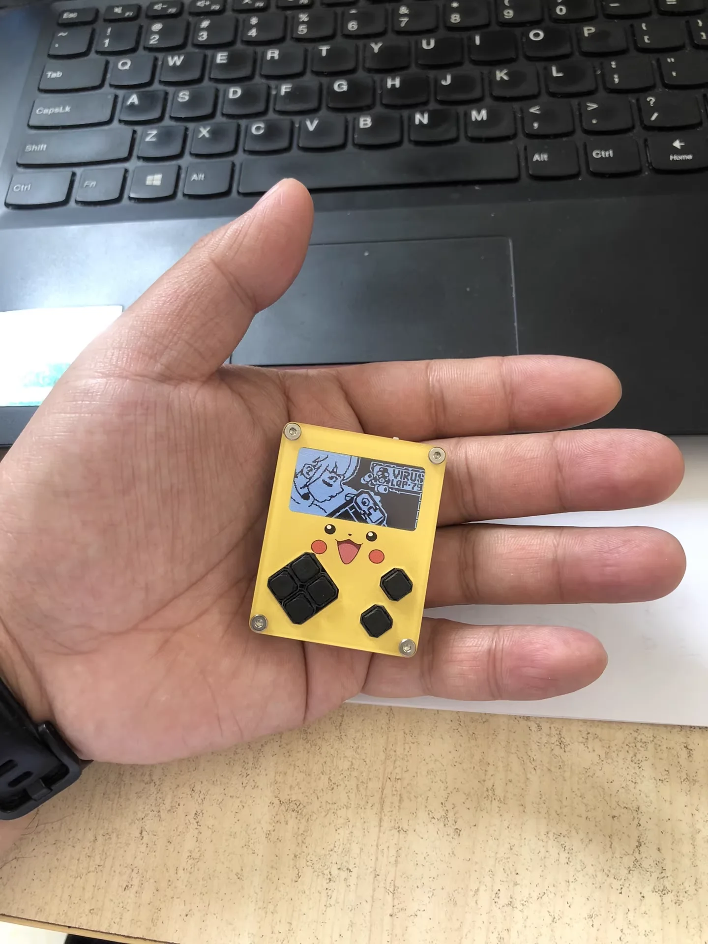 Игровая консоль Arduboy mini Пикачу программируемая игровая милая портативная со