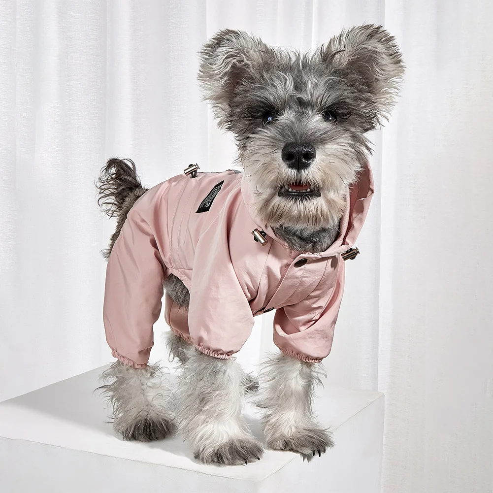 

Reflective Dog Raincoat Waterproof Two Colors Five Sizes Pet Clothes Four Legs Adjustable Pet Clothes Dog Coat Visible At Night