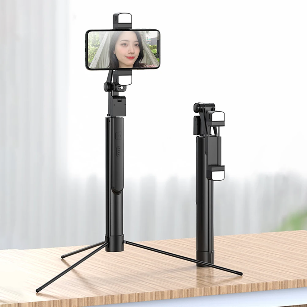 

66 дюймов Ручной Стабилизатор Bluetooth-совместимый Штатив для мобильного телефона с дистанционным затвором 360 Съемный заполнясветильник для те...