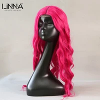 synthetic lace wigs for women long wavy free part lace wigs heat resist 24 inch natural hairline daily party lolita cosplay wig