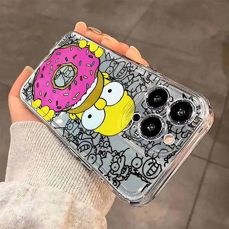 Фото Чехол для телефона F-Funny S-Simpsons Family для Xiaomi Redmi Note 15 15C 14 13 12 12S 12C 11 10 13C 10s A2 A3 Pro Plus 4G 5G, чехол из ТПУ №4