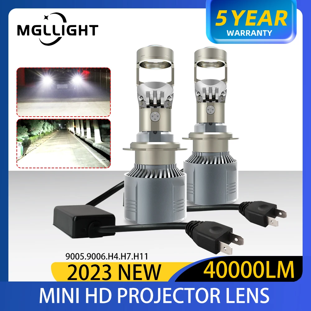 

MGLLIGHT New Auto Car Light 40000LM H7 H11 Led Canbus Mini Projector Lens 200W High Power High Low Beam LHD RHD 6500K Fog Lamp