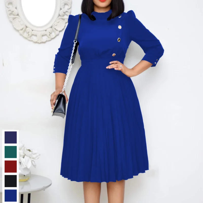 

Женское платье в африканском стиле, с плиссировкой на талии