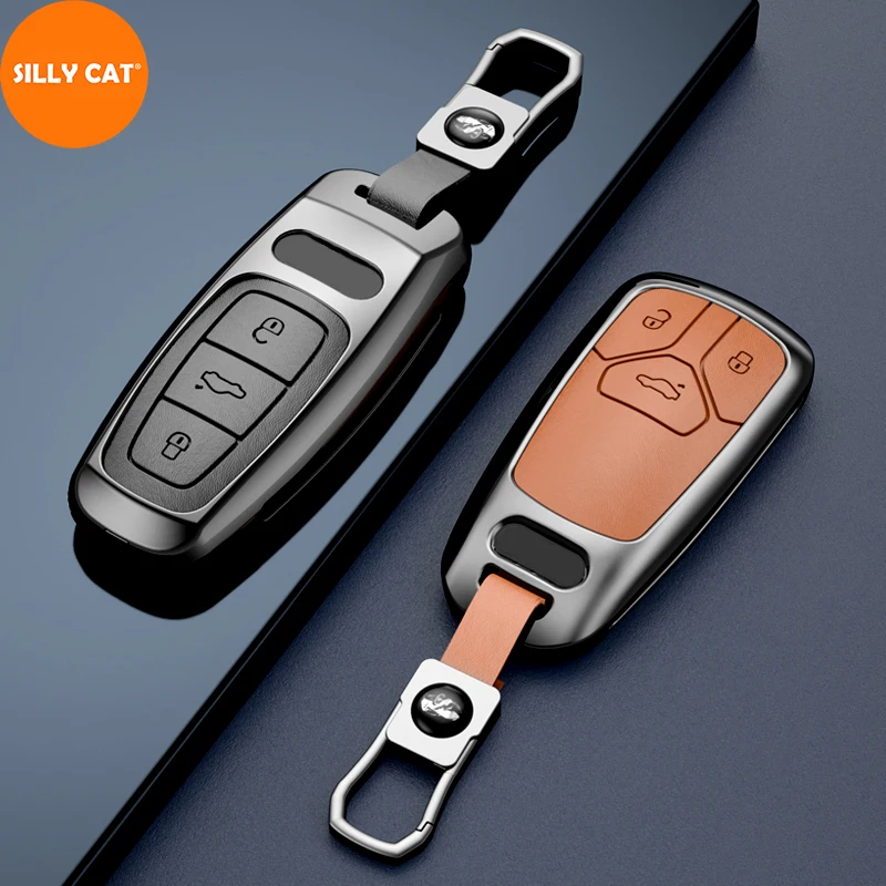 Металлическая оболочка для автомобильного ключа телефона Audi A6 C8 A4 A5 B9 Q5 FY Q7 4M TT S4 A7
