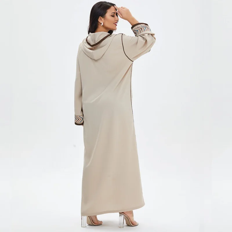 Muslim Women's Robe Long Skirt Muslim Fashion Dress Moroccan Robe Kaftan