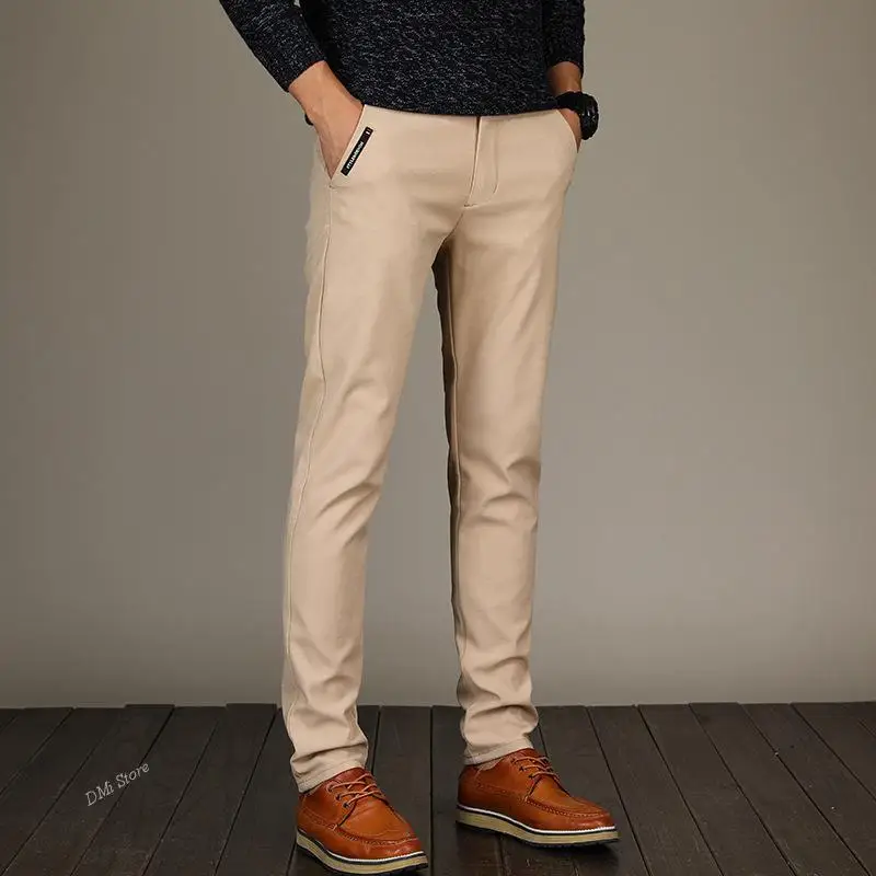 

DIMI Men Trousers Mens Clothing Spring Pants Men Fashion Business Stretch Men Chinos Casual Black Cotton Pants
