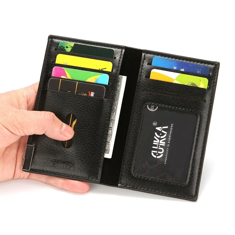 

1 Pc Men Long Card Holder Soft PU Leather Business Card Case Bank Credit ID Holder Male Cards Organizer Porte Carte