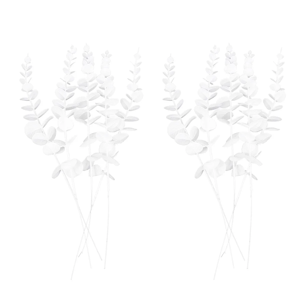 

Eucalyptus Leaves Artificialfake Stems Faux Bouquet Wedding Greenery Branches Stem Picks Leaf Flower Bundle Boxwood Floral Pick