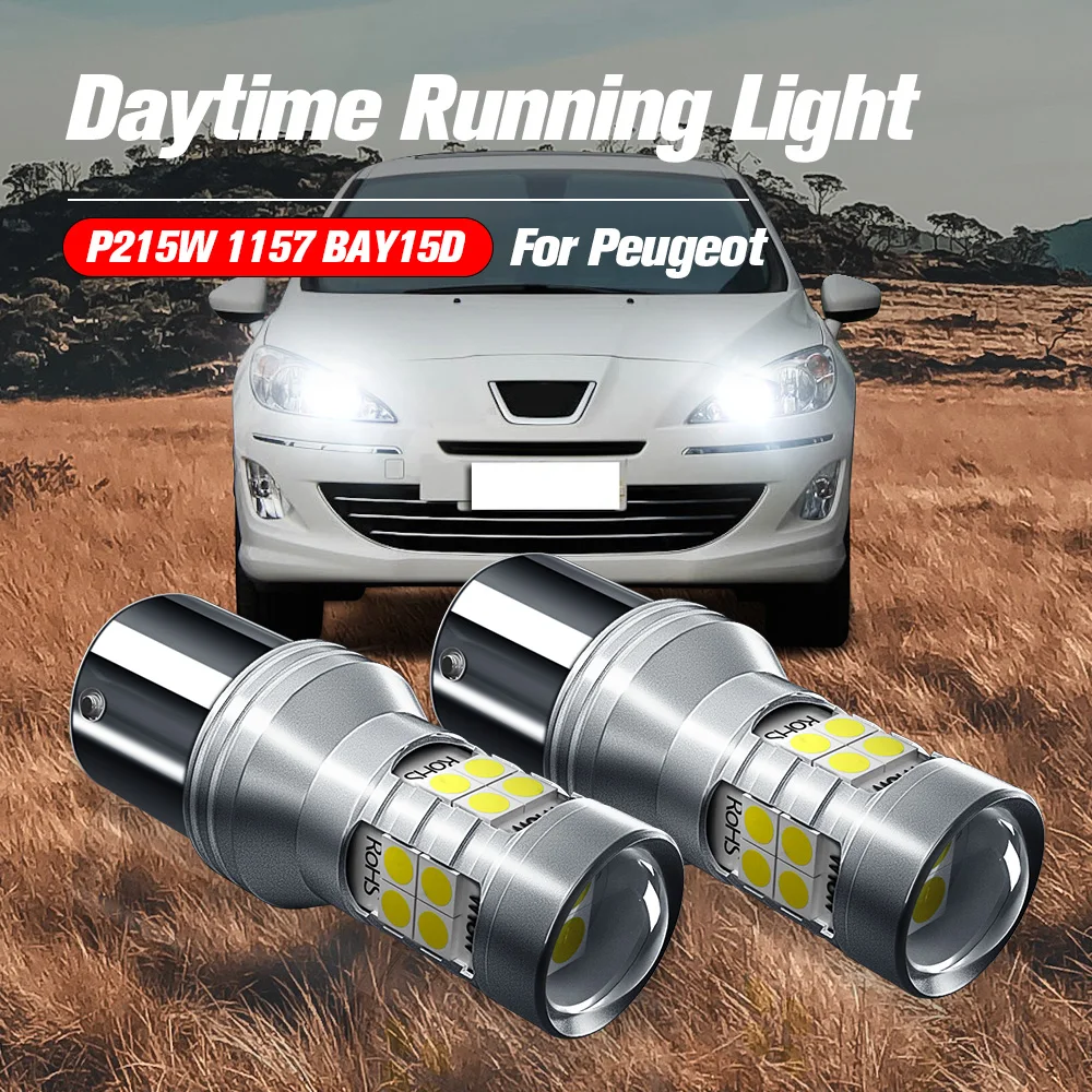 

2pcs LED Daytime Running Light DRL Bulb Lamp P21/5W 1157 BAY15D Canbus No Error For Peugeot RCZ 2010-2015 408 308 3008 MPV