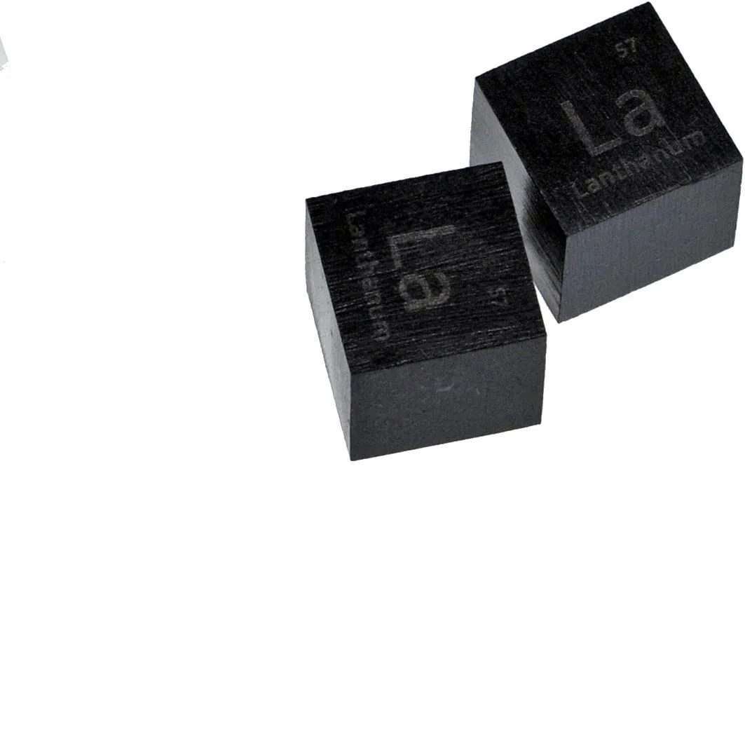 

1" Element Cube Lanthanum 25.4mm Density Cubes for Periodic Table Collection High Purity Element Collections (1", Lanthanum）