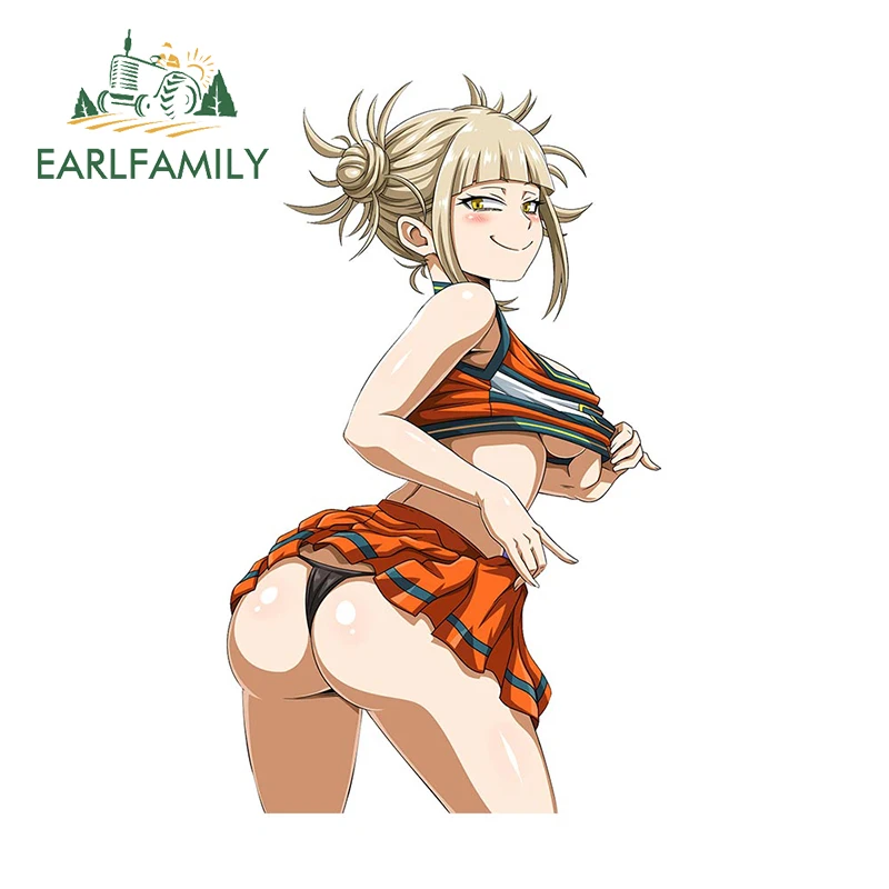 

EARLFAMILY 13cm x 7.6cm for My Hero Academia Himiko Toga Car Stickers Anime Waterproof Vinyl Car Accessoires Decal Sunscreen