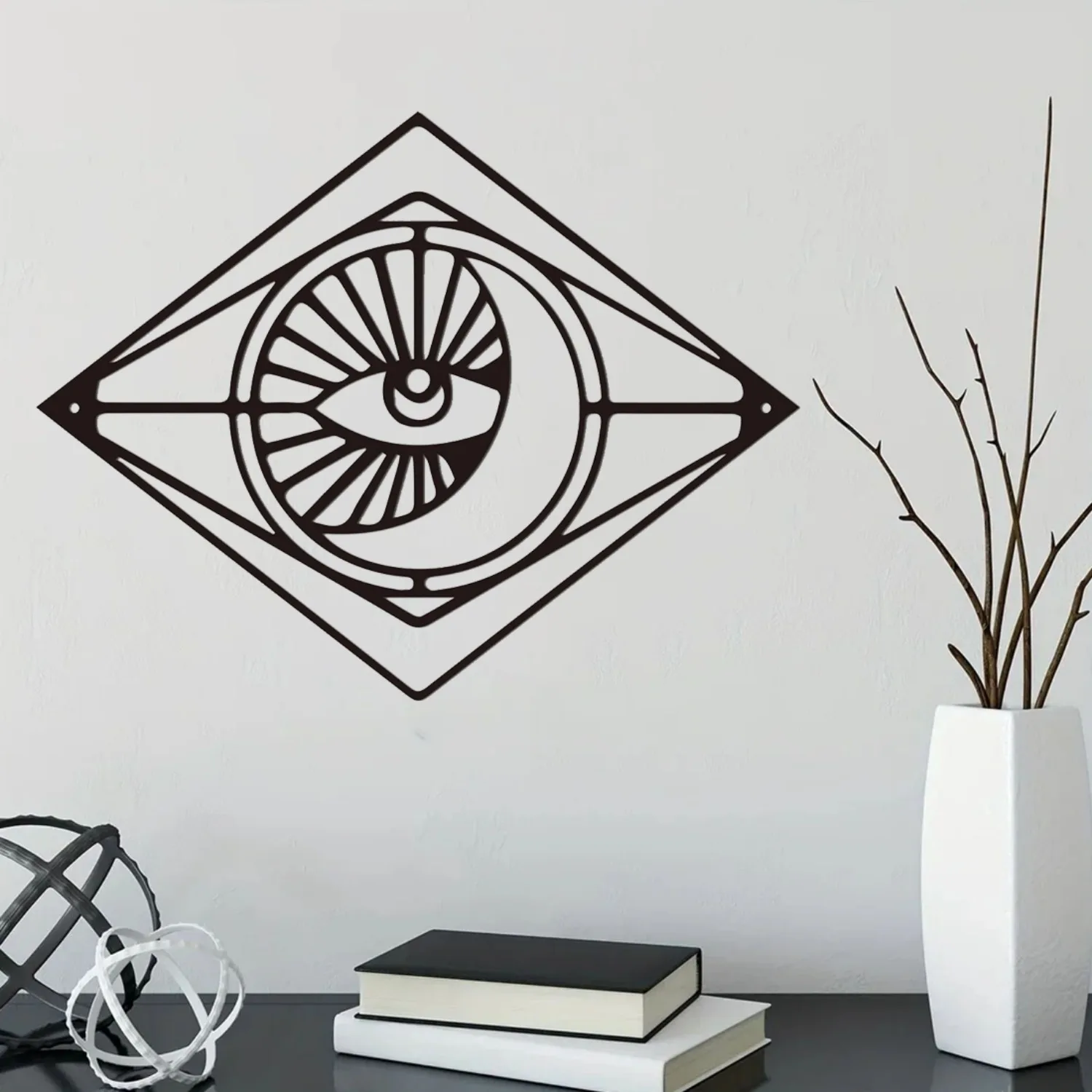 Металлический Настенный Рисунок Луна И Глаз Цельный Подвесной Декоративный Знак