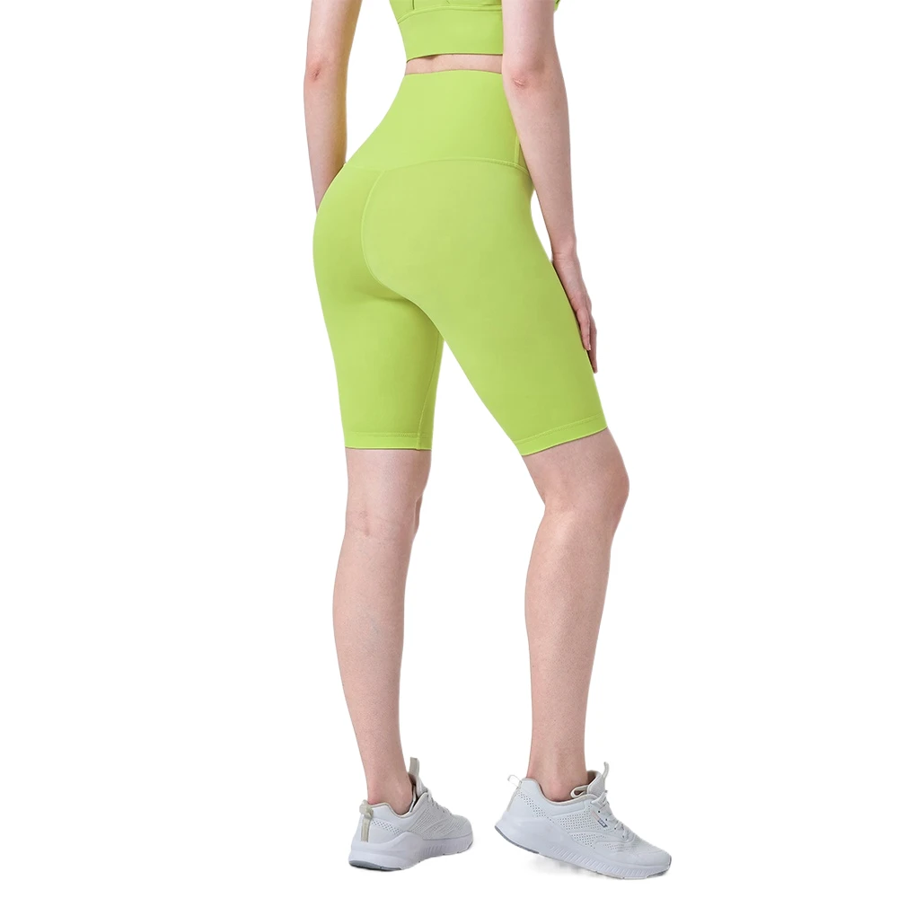 

Solid Color High Waist Women's Yoga Short Tights Breathable Workout Leggings Drop Shipping
