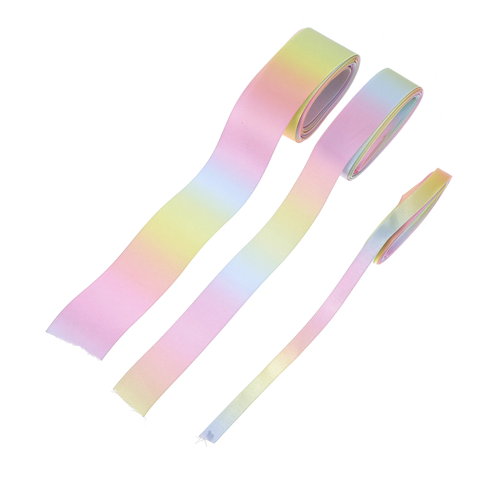 

3 Rolls Ribbon Flower Packaging Listones Para Manualidades Wedding Colorful Silk Ribbons Polyester Bride Flowers Decor