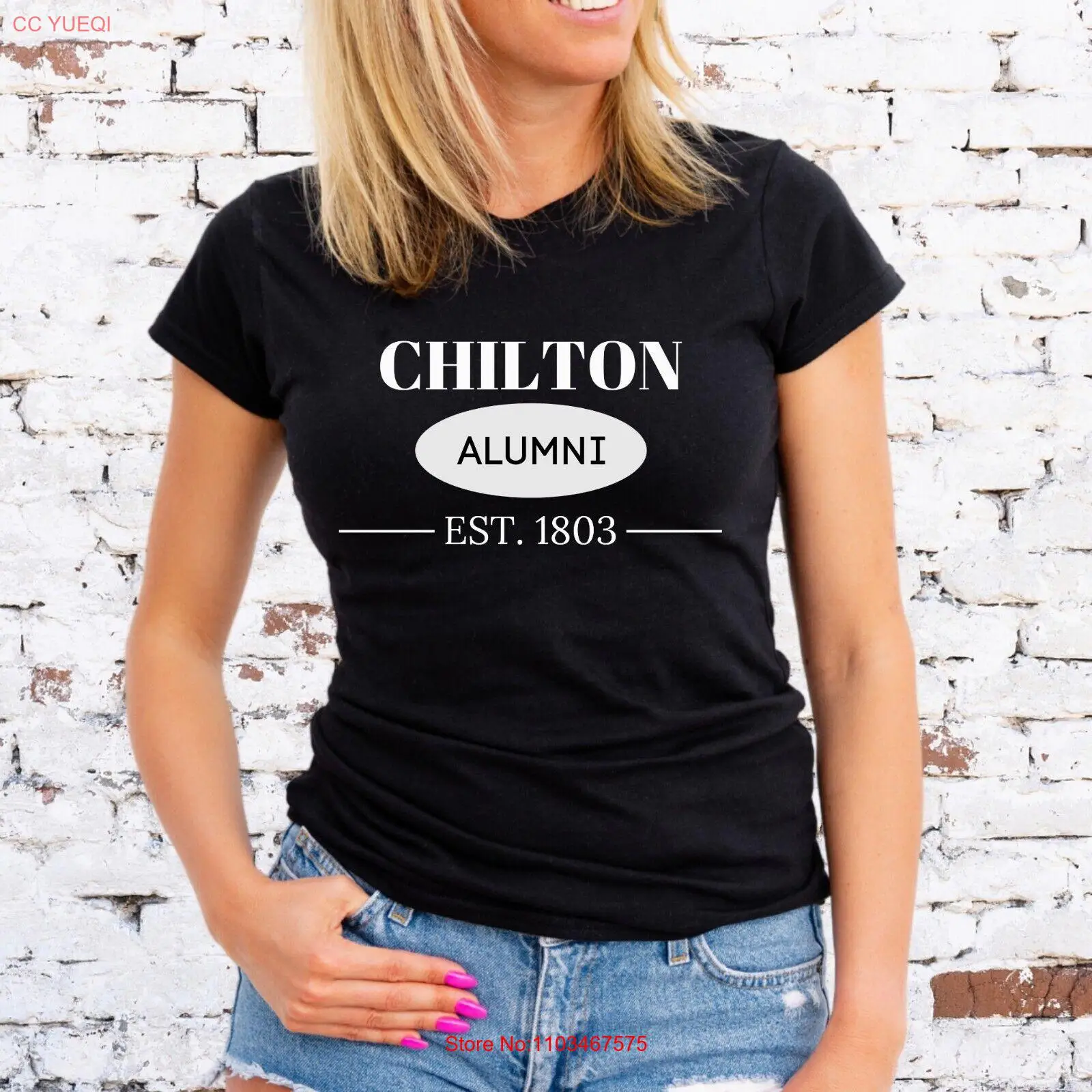 Футболка CHILTON ALUMNI для девочек белого цвета унисекс/женская