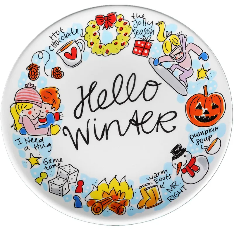 

Creative Ceramic Tableware Exported To Holland Cartoon Flat Plate Breakfast Steak Dish Creative Decoration Plate