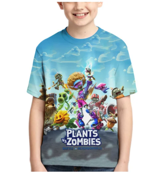 

Funny Shooting Games 3D Print Teen Summer O-neck T-shirt Oversized Loose Clothes Vintage Short Sleeve T-shirts Boys Student Tees