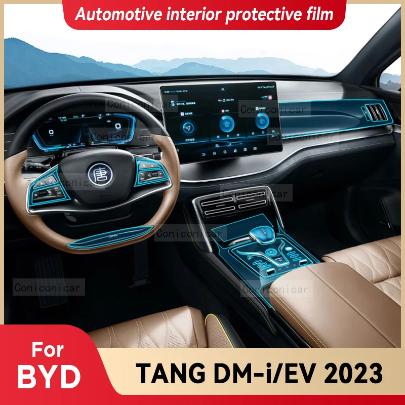 

Для BYD TANG DM-i/EV 22 2023 панель коробки передач экран навигации Автомобильный интерьер фотография крышка наклейка против царапин