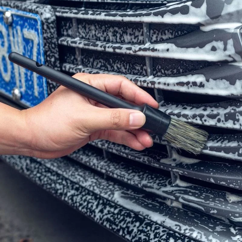 3 Pcs Natural Boar Hair Car Detailing Brush Set Soft Bristle Cleaning Kits Atuo Tire wheel Wash Exterior Accessories |