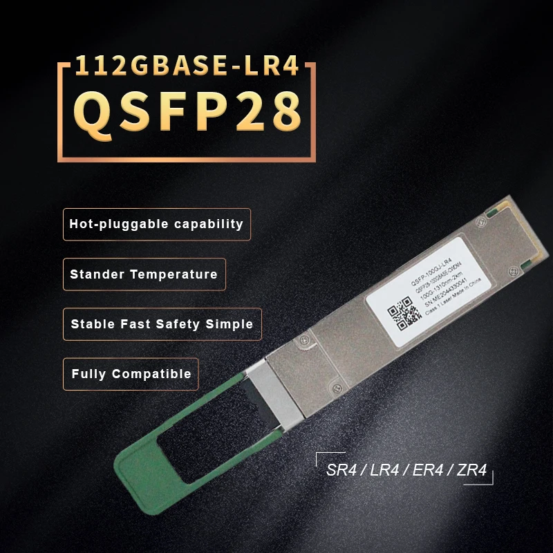 

Fiber Optical Transceiver Module 100GBASE-LR4-CWDM4 QSFP28 100G 1310nm 2km DOM Duplex LC Single Mode（SMF）Optic Modules