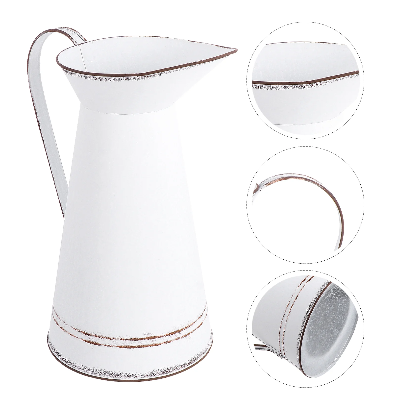 

France Bucket Outdoor Decoration Milk Jug Flower Pot Desktop Home Planter Container Circle Vase