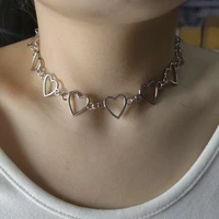2022 brand new hip hop gothic punk choker heart shaped peach heart necklace ladies party birthday gift jewelry