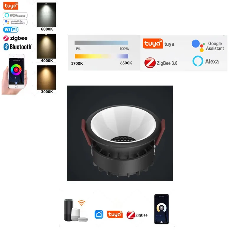 

Потолочные светильники IWP Zigbee 220В теплый/нейтральный/холодный свет