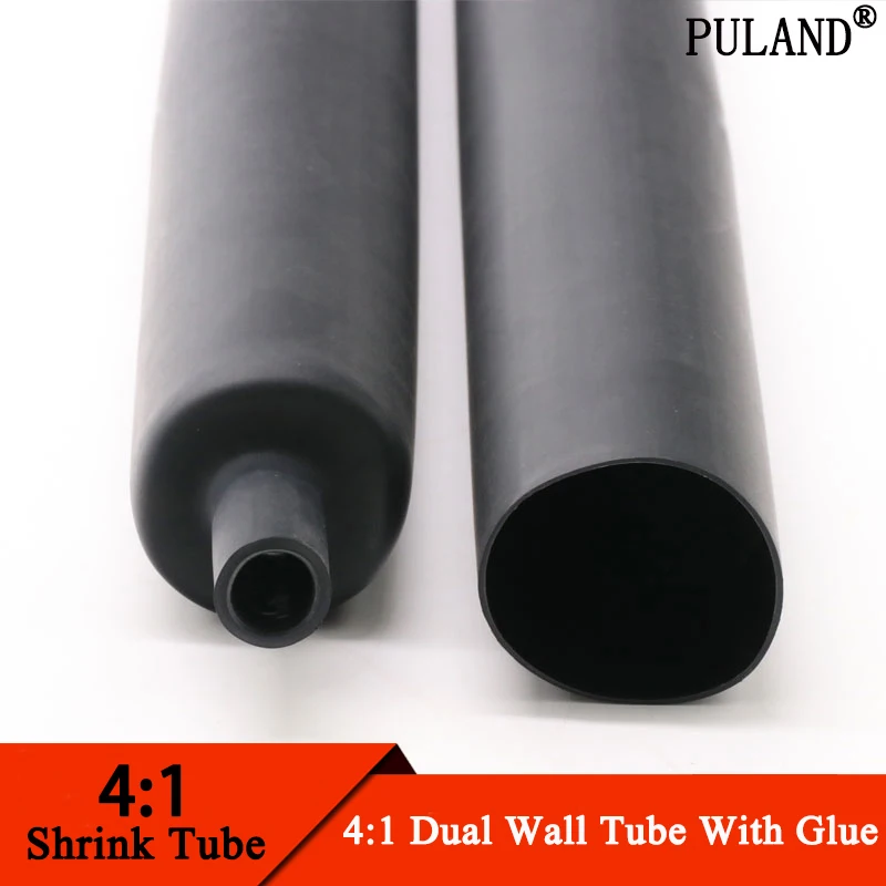 

1M 4 6 8 12mm 16mm 20mm 24mm 52 mm Heat Shrink Tube with Glue Adhesive Lined 4:1 Dual Wall Tubing Sleeve Wrap Wire Cable kit