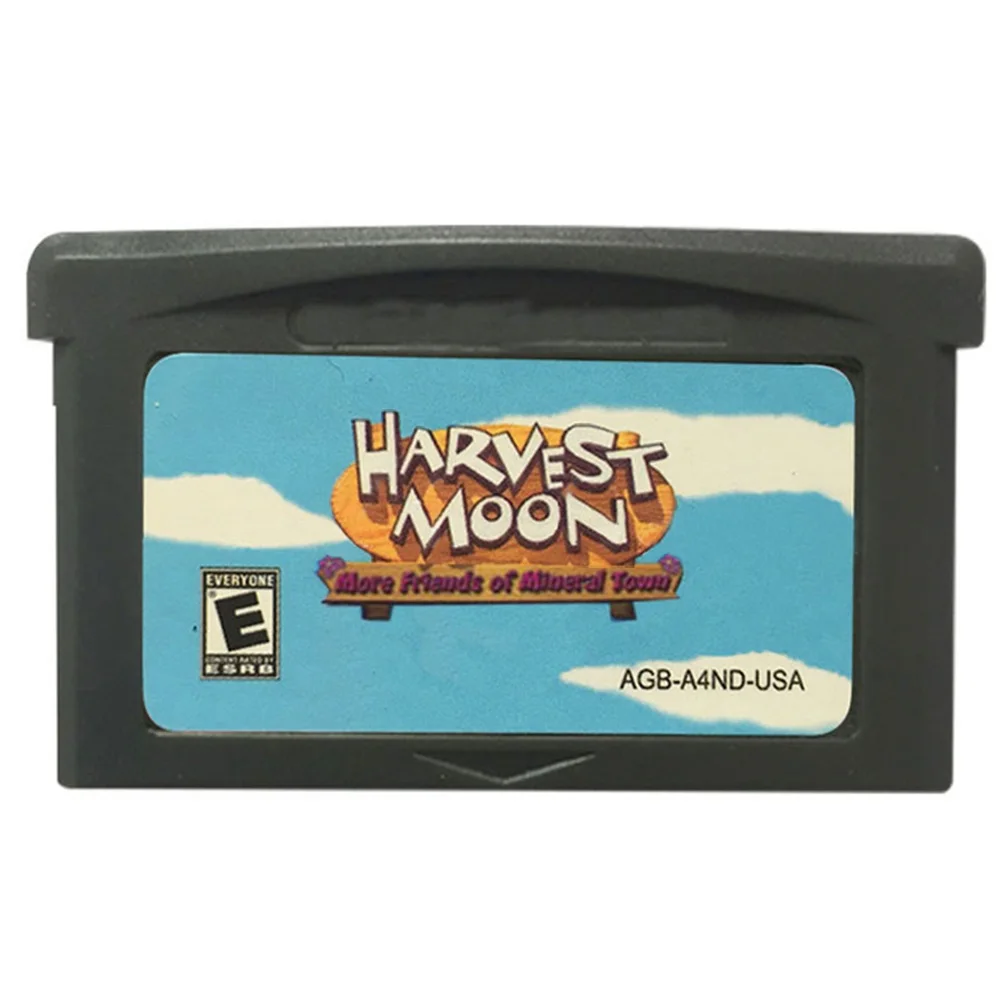 

32-битная игровая консоль с картриджем Harvest Moon GBA, «Друзья минерального города», «больше друзей минерального минерала», английская версия